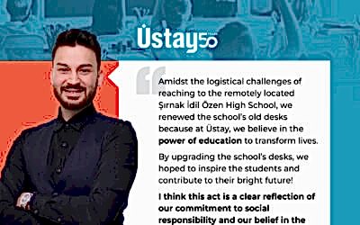Ustay Renews Elementary School Desks at Şırnak İdil Özen High School as a New Year’s Gift to the Students!